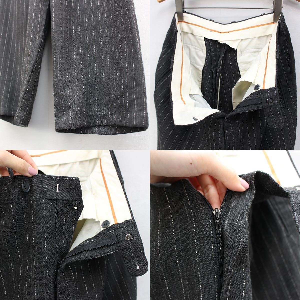 USA VINTAGE STRIPE PATTERNED WOOL SLACKS PANTS/アメリカ古着 USA VINTAGE STRIPE PATTERNED WOOL SLACKS PANTS/アメリカ古着