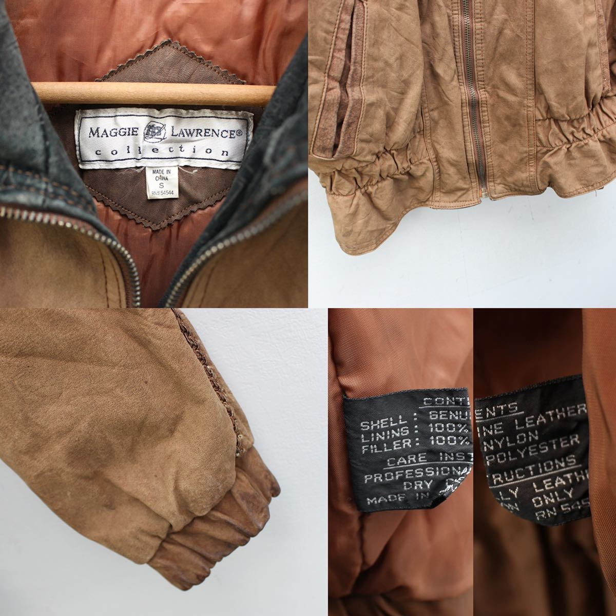 USA VINTAGE MAGGIE LAWRENCE DESIGN LEATHER JACKET/アメリカ古着 