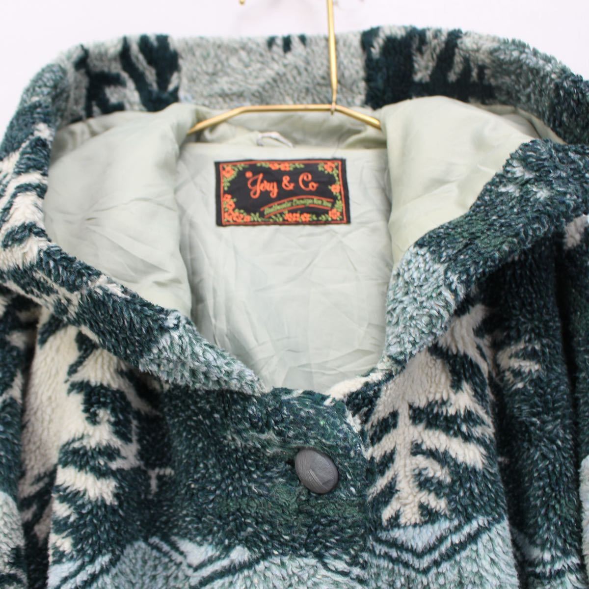 USA VINTAGE JORY&CO CRYSTAL OF SNOW DESIGN FLEECE HOODED USA VINTAGE JORY&CO CRYSTAL OF SNOW DESIGN FLEECE HOODED
