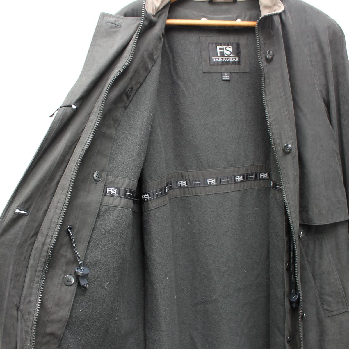 USA VINTAGE RAINWEAR FAKE SUEDE HOODED DESIGN LONG COAT/アメリカ