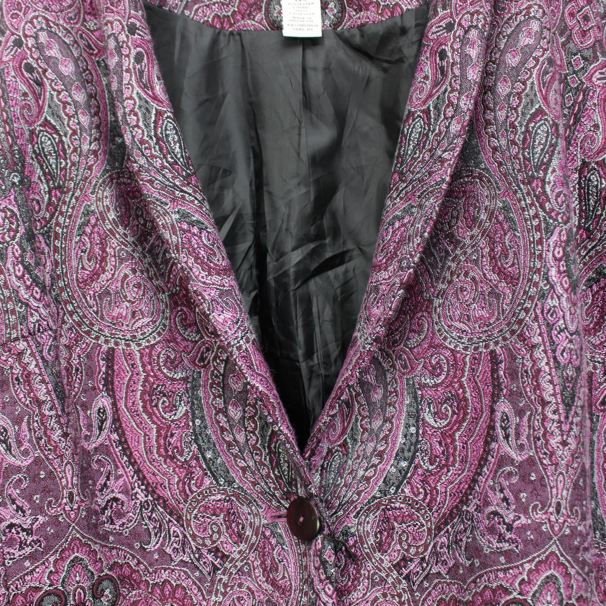 USA VINTAGE COVINGTON PAISLEY PATTERNED EMBROIDERY JACQUARD DESIGN  JACKET/アメリカ古着ペイズリー柄ジャガード刺繍デザインジャケット