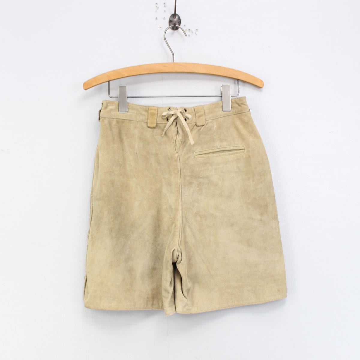 EU VINTAGE NATURAL LIFE TYROLEAN LEATHER SHORTS/ヨーロッパ古着チロリアンレザーショーツ(ショートパンツ)_画像5