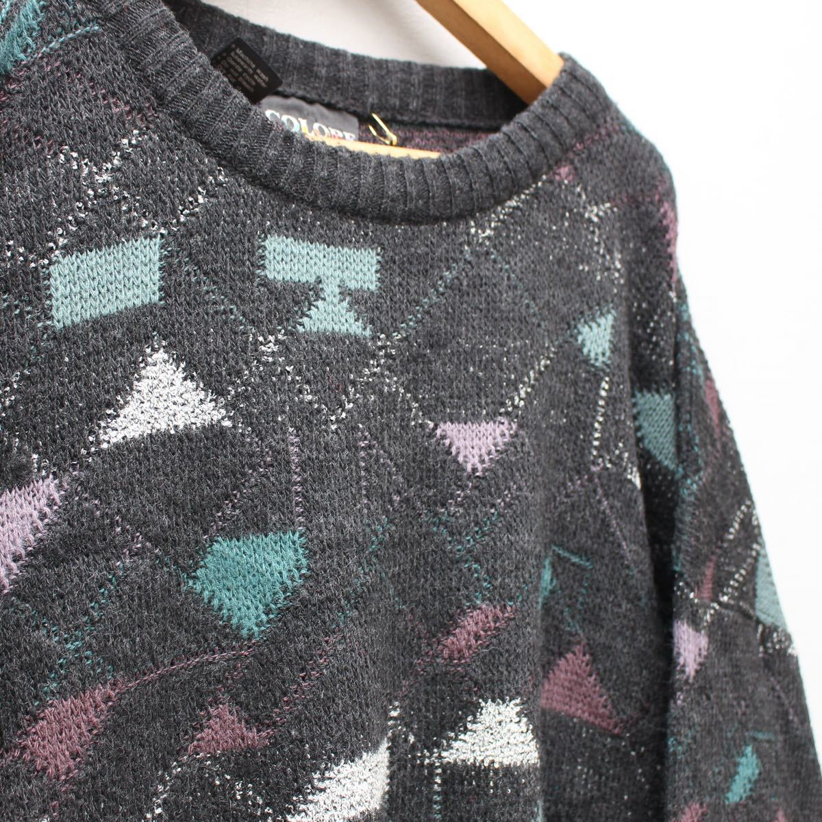 EU VINTAGE COLORE ITALIA PATTERNED DESIGN KNIT MADE IN ITALY