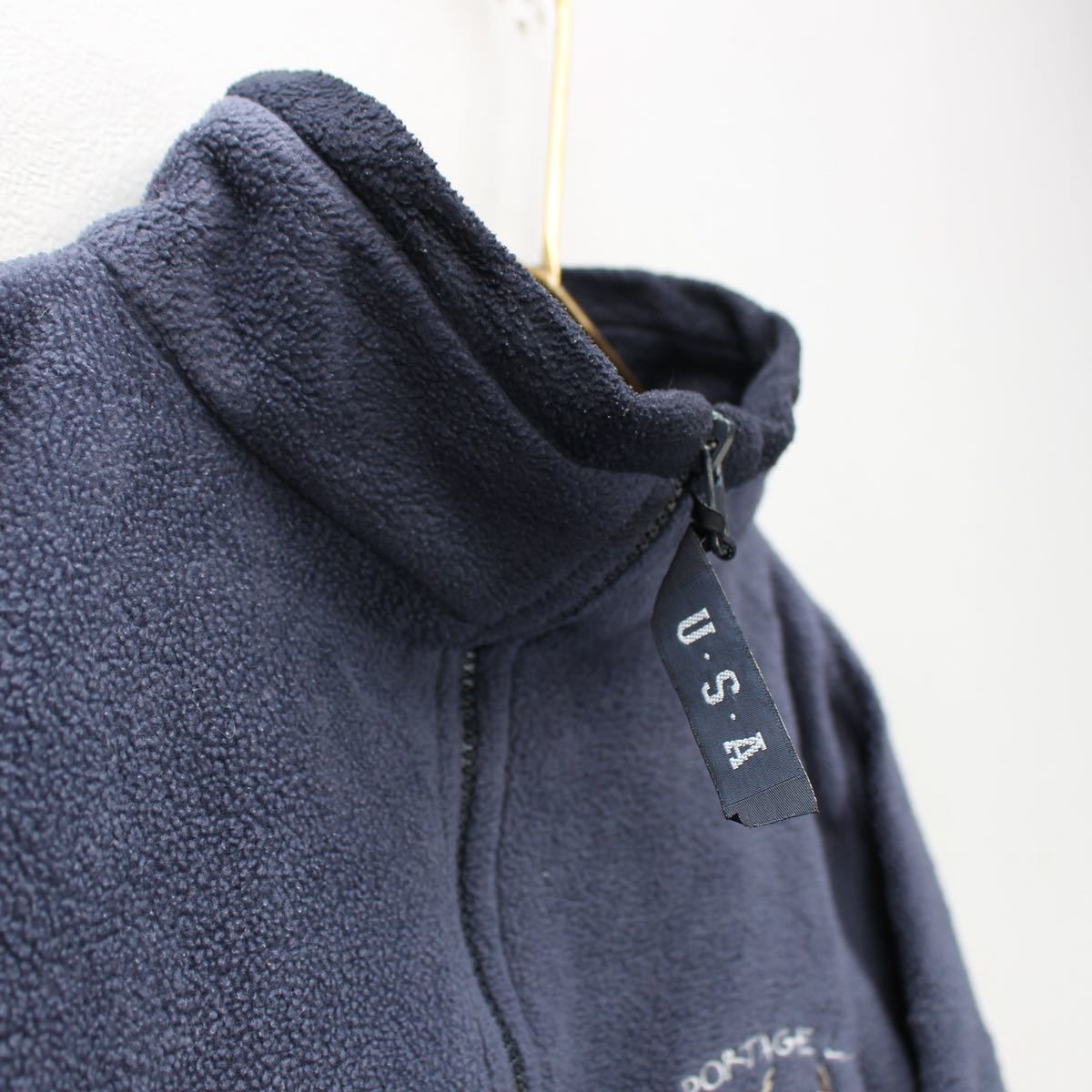 激安直営店 USA VINTAGE JACKET/アメリカ古着シカ刺繍デザインハーフ