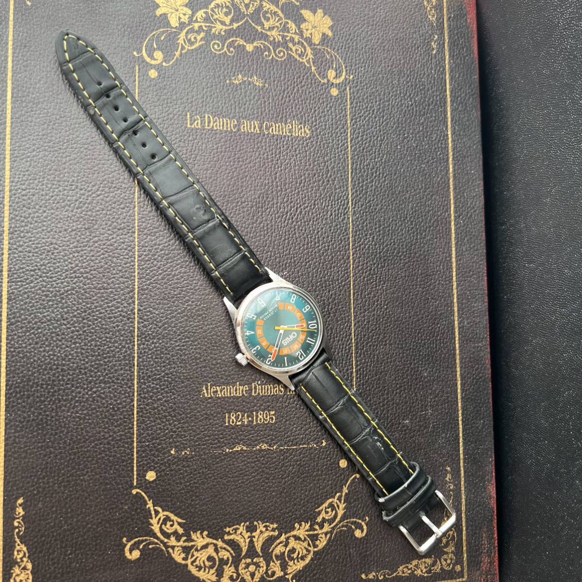 レア 調整済 オリス ORIS 美品 メンズ 機械式 腕時計 手巻き ビンテージ 中古 used アンティーク 動作良好 ディズニー ミッキー NO.439_画像3