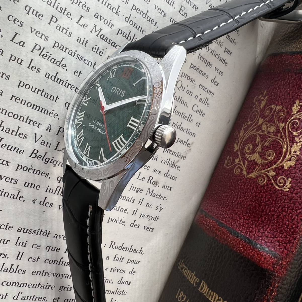 レア 調整済 オリス ORIS 美品 メンズ 機械式 腕時計 手巻き ビンテージ 中古 used アンティーク 動作良好 ディズニー ミッキー NO.455_画像2