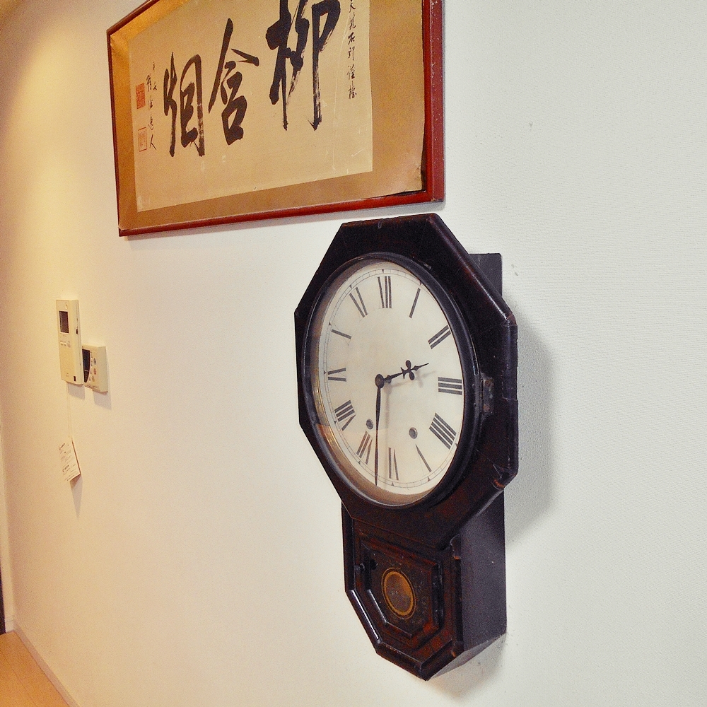 ◆ウォーターベリー 八角時計 柱時計 稼働品 ■八角 レトロ アンティーク ボンボン時計の画像7