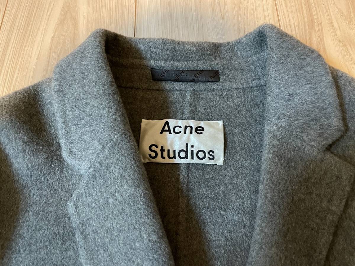 若者の大愛商品 1回着用 Acne Studios 定番ダブルフェイスコート シルバーグレー 男性用 若者の大愛商品 1回着用 Acne Studios 定番ダブルフェイスコート シルバーグレー 男性用