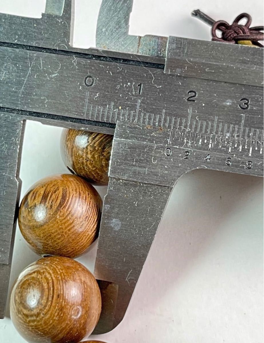 貴重念珠 念珠 名貴木材 天然細紋ウェンジ木製数珠 大玉 念珠 大玉20mm  開運 仏教美術 