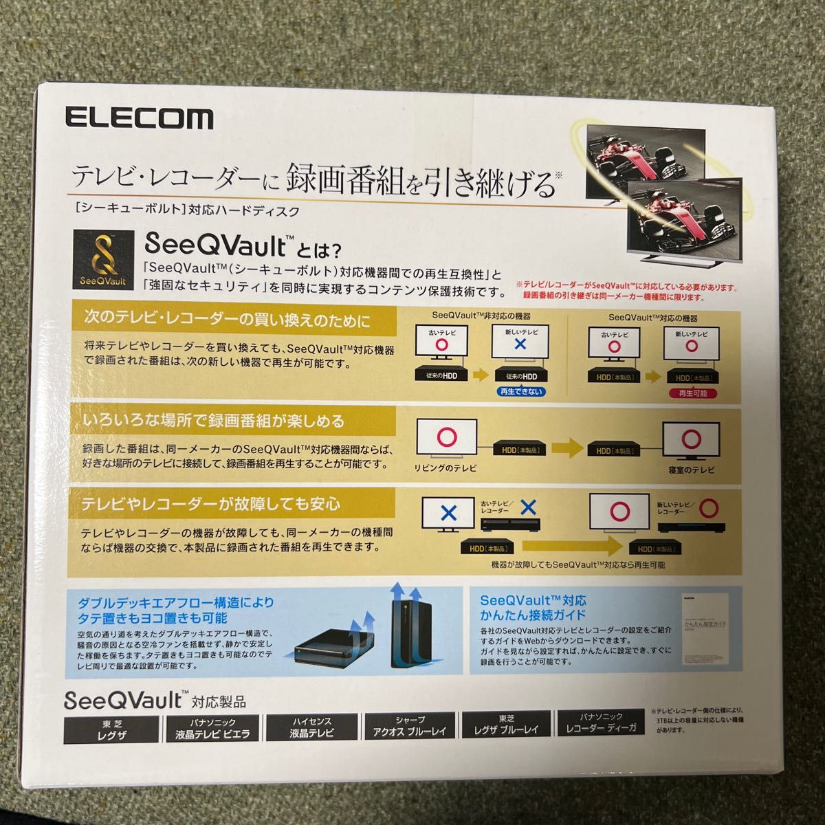 手数料安い エレコム USB3.2 ELP-QEN2040UBK 外付け 4.0TB SeeQVault