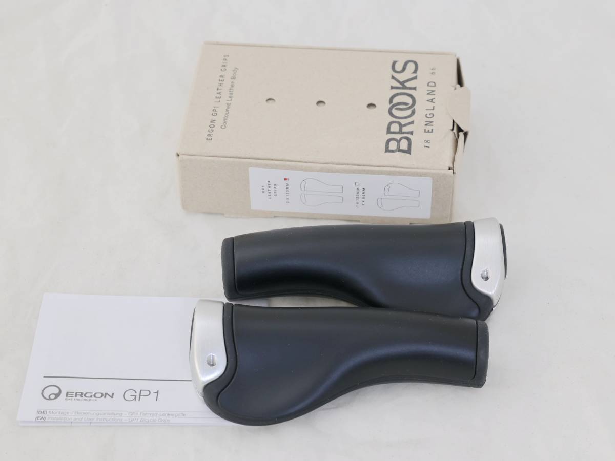 BROOKS×ERGON GP1 LEATHER GRIPS 黒 130mm レザーグリップ BROOKS×ERGON GP1 LEATHER GRIPS 黒 130mm レザーグリップ