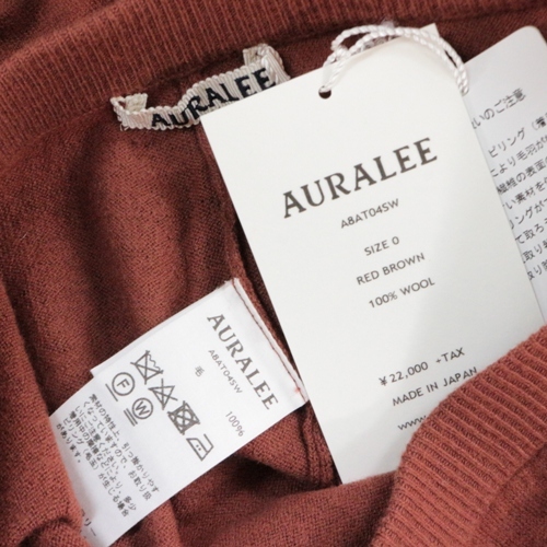 AURALEE オーラリー 18AW ニットパンツ 0 レッドブラウン_画像4