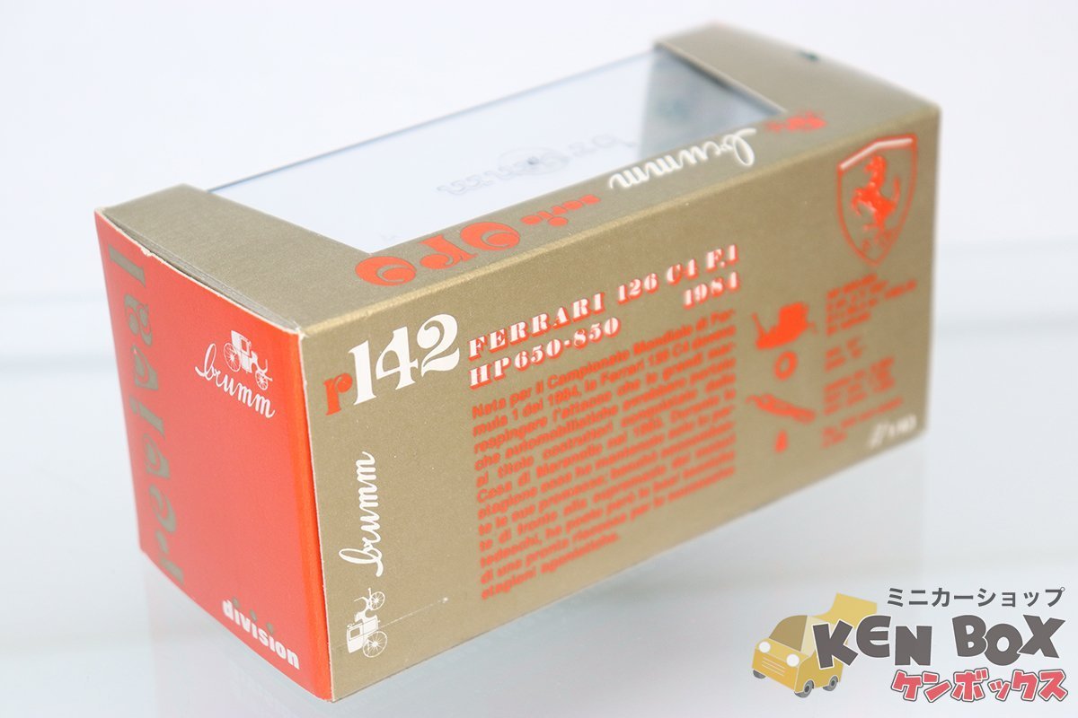 S=1/43 brumm Blum r142 FERRARI Ferrari 126 C4 F.1 #27 red S=1/43 present condition delivery 