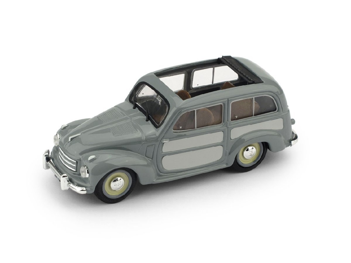 新品未開封 S=1/43 brumm ブルム R028-03 Fiat フィアット500C Belvedere aperta 1951 Grigio/grigio chiaro 現状渡し_画像1