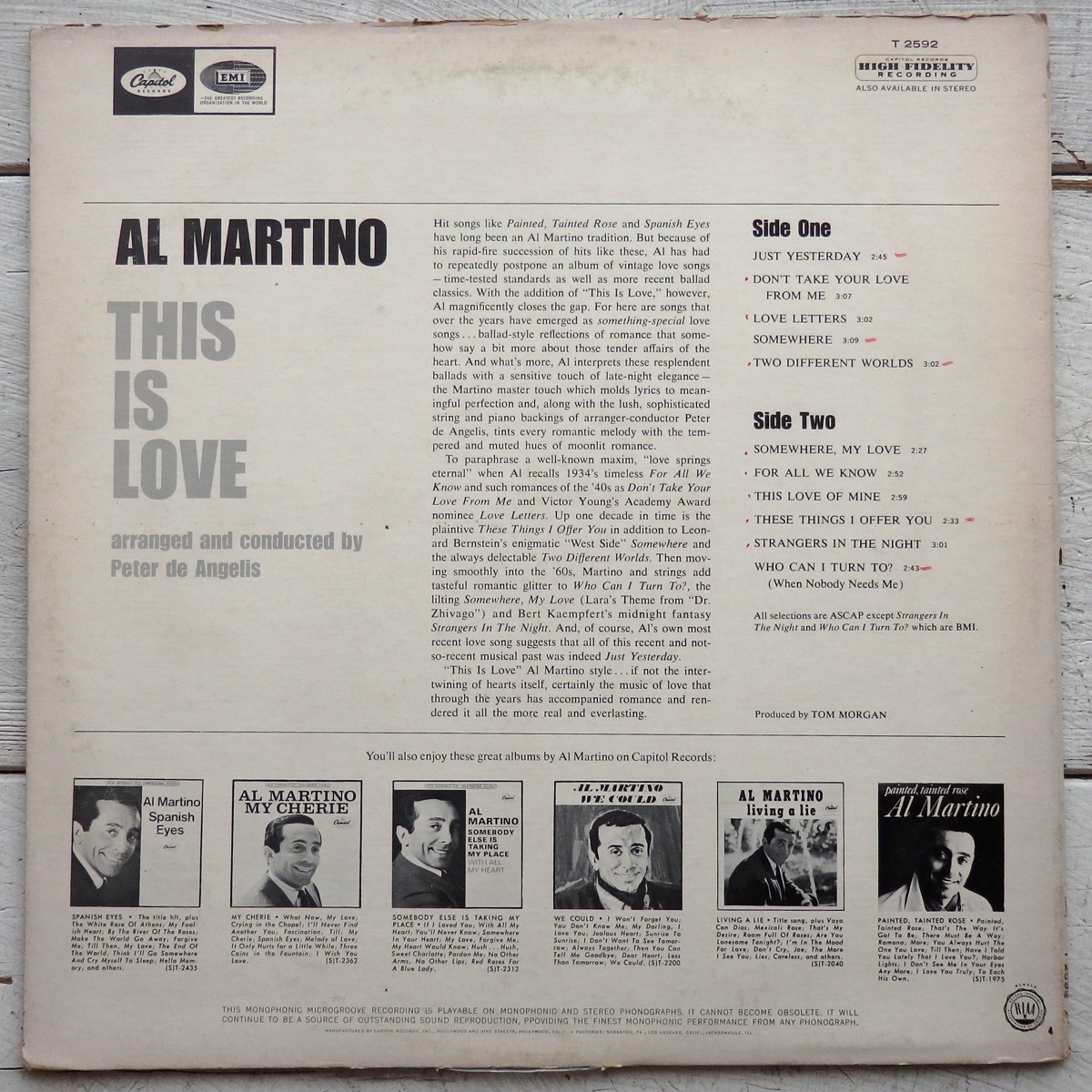 LP AL MARTINO THIS IS LOVE T 2592 米盤_画像2