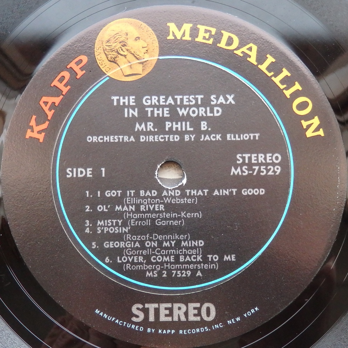 LP MR. PHIL B. PHIL BODNER JACK ELLIOTT THE GREATEST SAX IN THE WORLD MS-7529 米盤_画像4