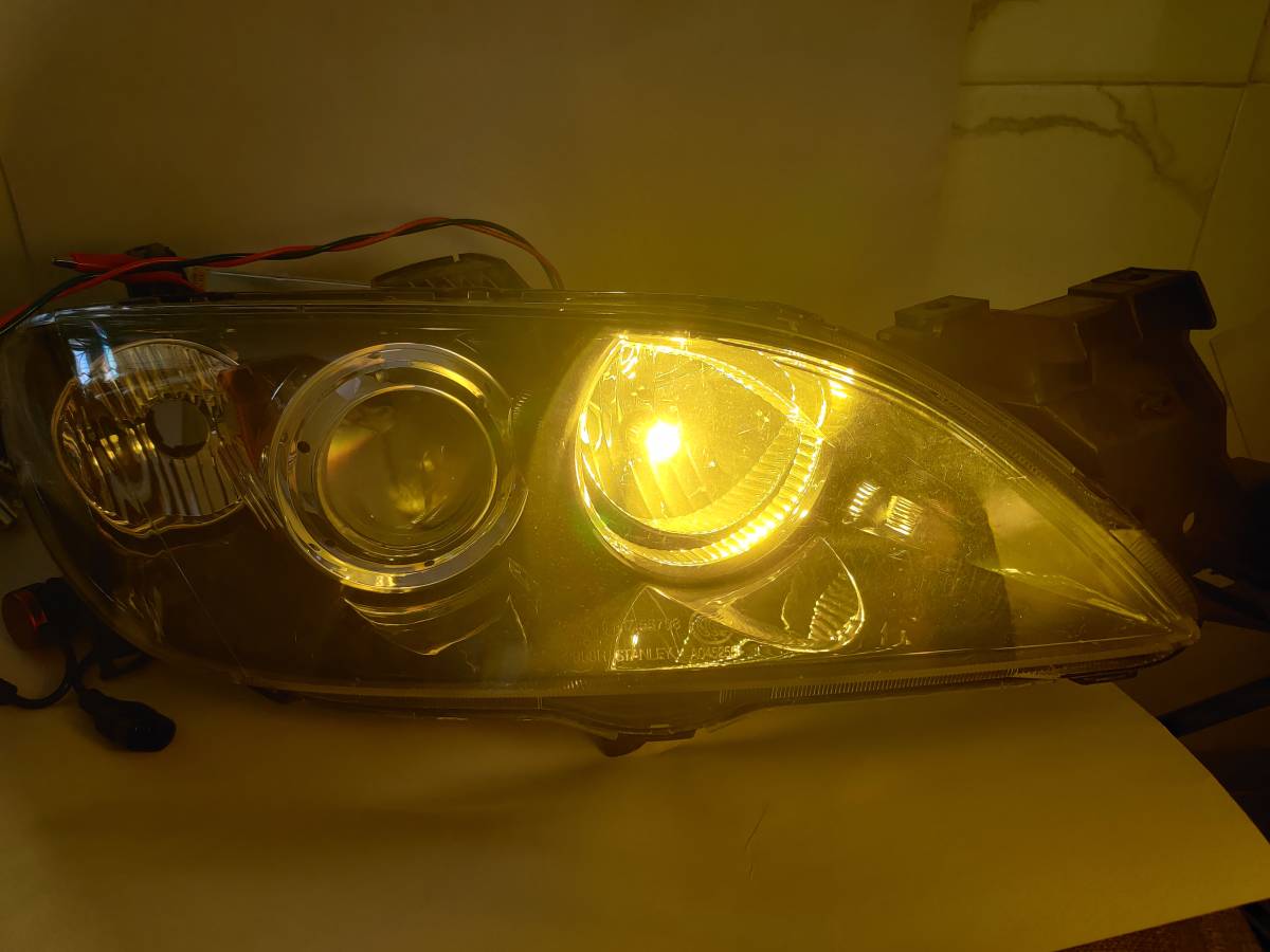 2 piece set one body H1 LED head light low beam high beam two wheel car light foglamp wide beam lamp yellow light amber 