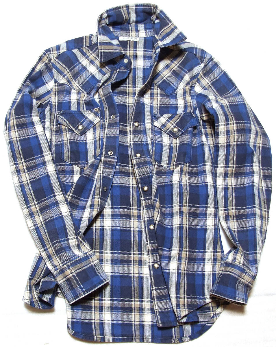 ■AZ by juinhashimoto WESTERN SHIRT【S】BLU CHECK未使用保管新品ウエスタ・シャツ_画像5