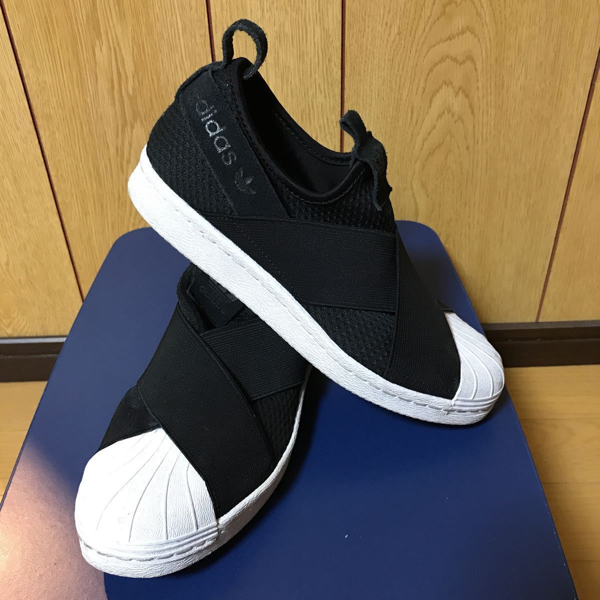 adidas(黒)スリッポン_画像7