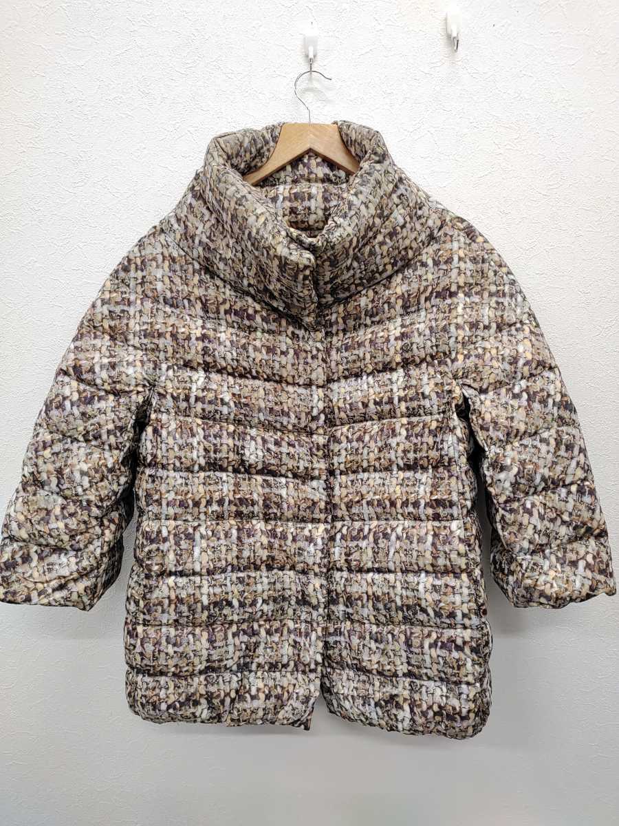 反物 浴衣 HERNO ヘルノ ツイードプリント ダウン コート | www