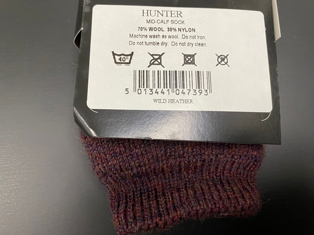 [ with translation 25]HUNTER BOOTSOCKS Hunter socks UK3-5 MID-CALF SOCK