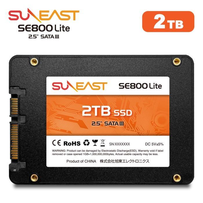 新しい到着 2.5インチ 内蔵SSD SE800S25LT-2TB 2TB SUNEAST 7mm 国内3