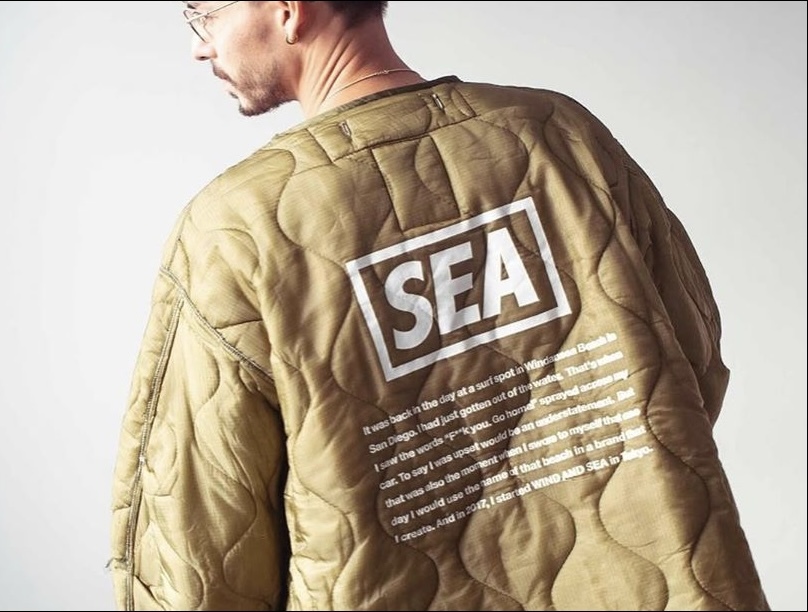 即決!!オリーブWIND AND SEAキルティングジャケットQUILTING LINERウィンダンシー キルティング ライナーJACKETジャケット/発送ゆうパック_画像1