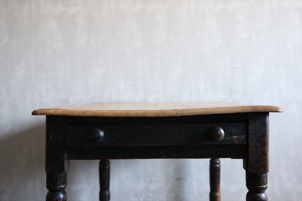 イギリスアンティーク古木ダイニングテーブル/木製机/おしゃれ作業台