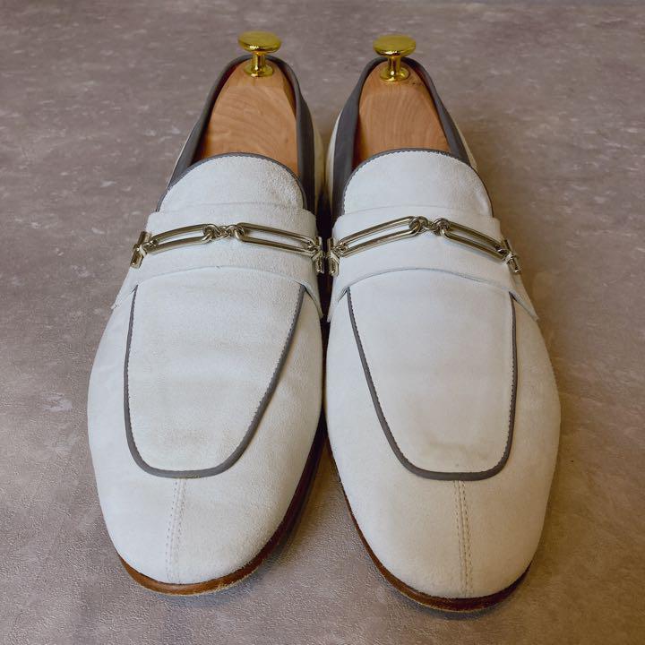 MAXVERRE ビットローファー　26cm イタリア製　ホワイト　白靴　マックスヴェッレ　MADE　in　ITALY　スエード　サンローラン　セルジオ_画像2