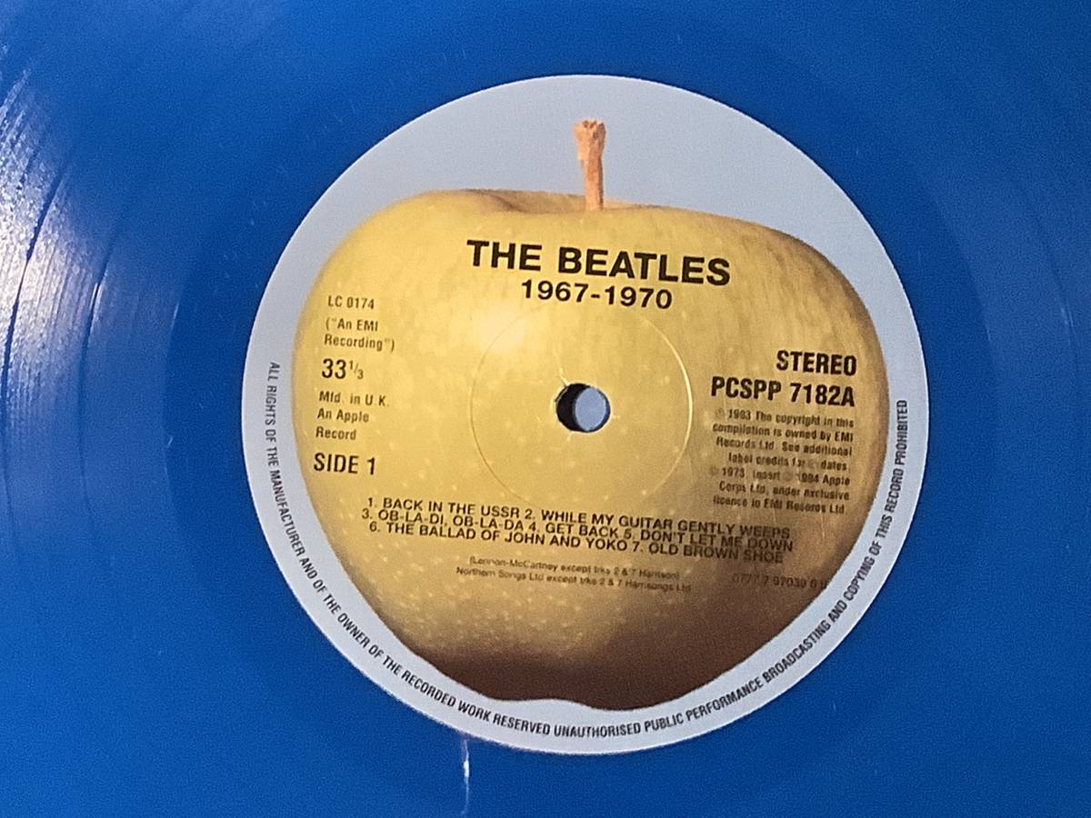 今季も再入荷 ビートルズ1967-1970 青盤 LPレコード カラーレコード 2 