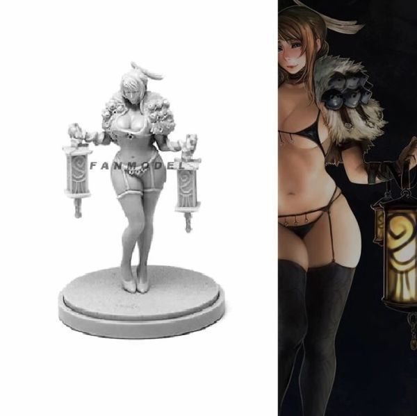 [ new goods ]41mm KINGDOM DEATH King dam *tesPinup Lantern Festival woman warrior not yet painting resin made assembly kit figure H142