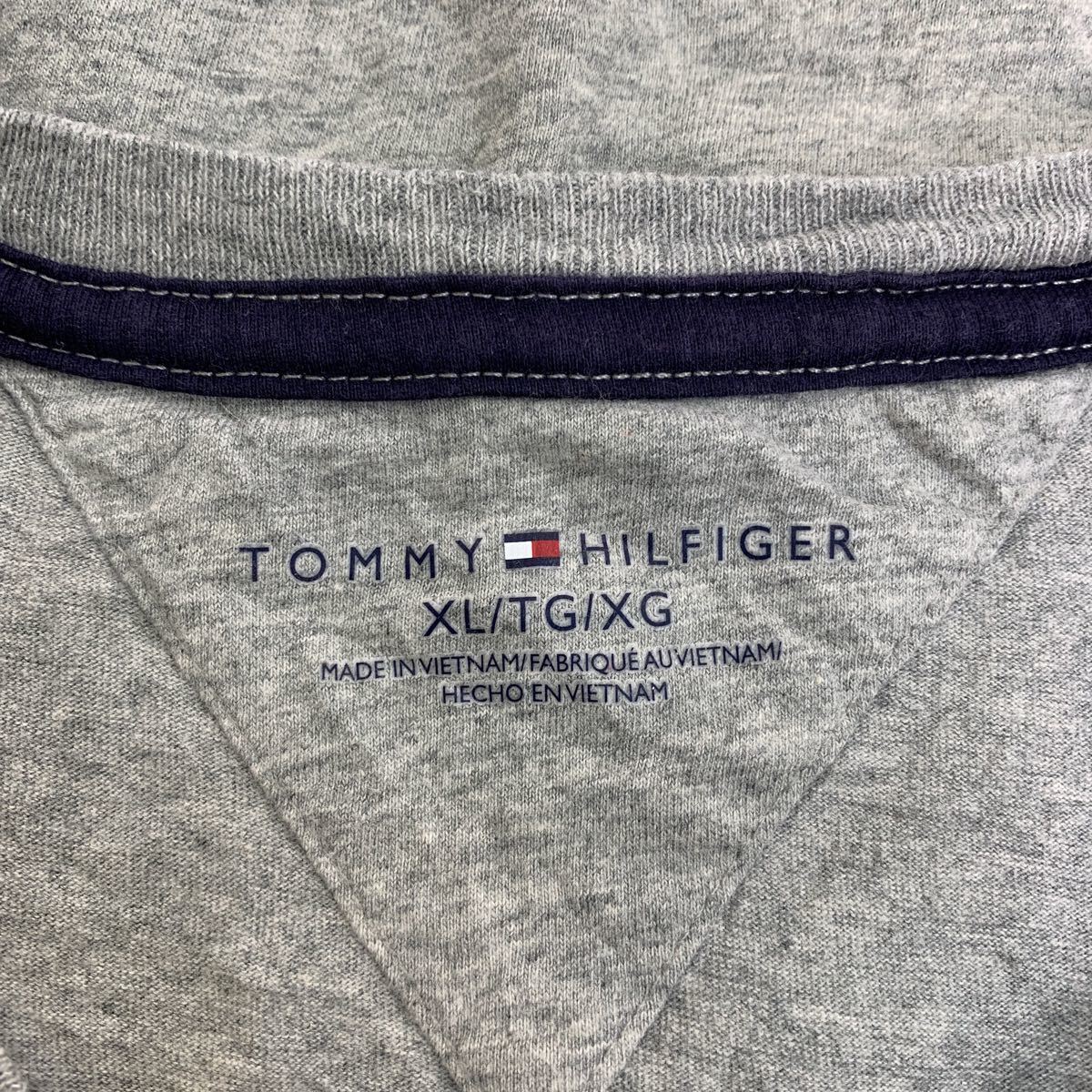 TOMMY HILFIGER ロゴ Tシャツ XL グレー トミーヒルフィガー ワンポイントロゴ ストリート 古着卸 アメリカ仕入れ a406-5354_画像7