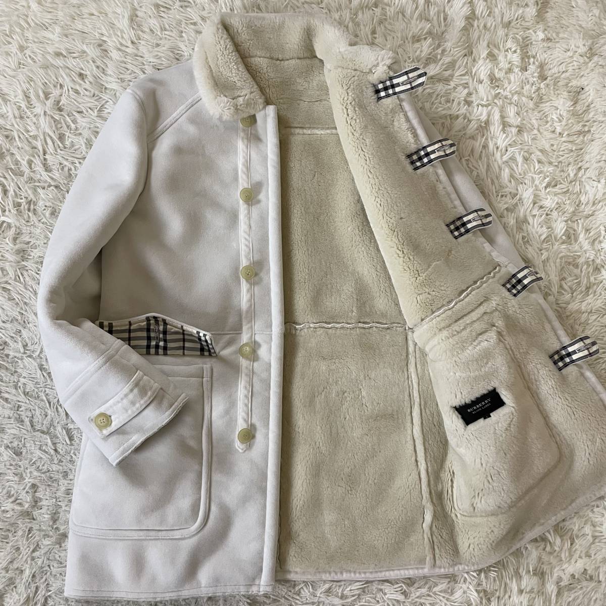 Yahoo!オークション - 美品!バーバリーブラックレーベル ムートン