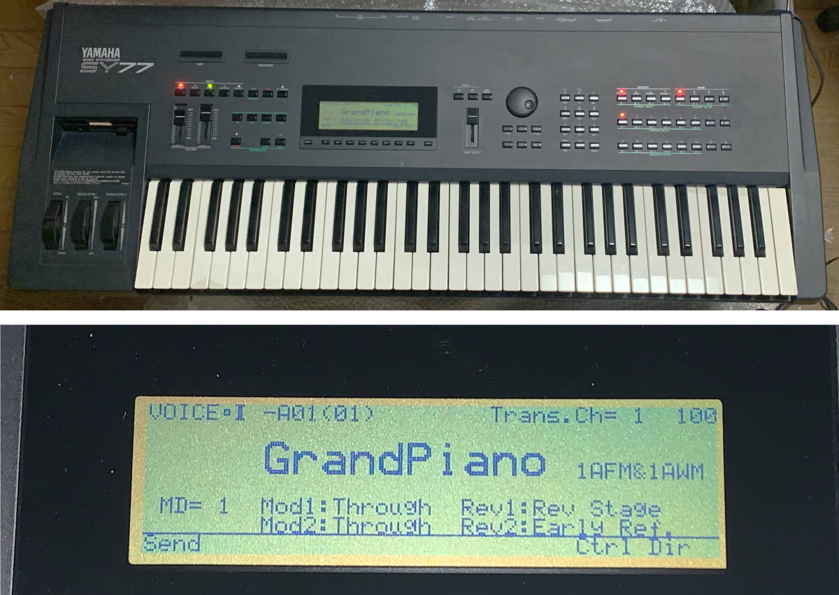ヤフオク! - YAMAHA SY77 シンセサイザー 内蔵電池交換済み