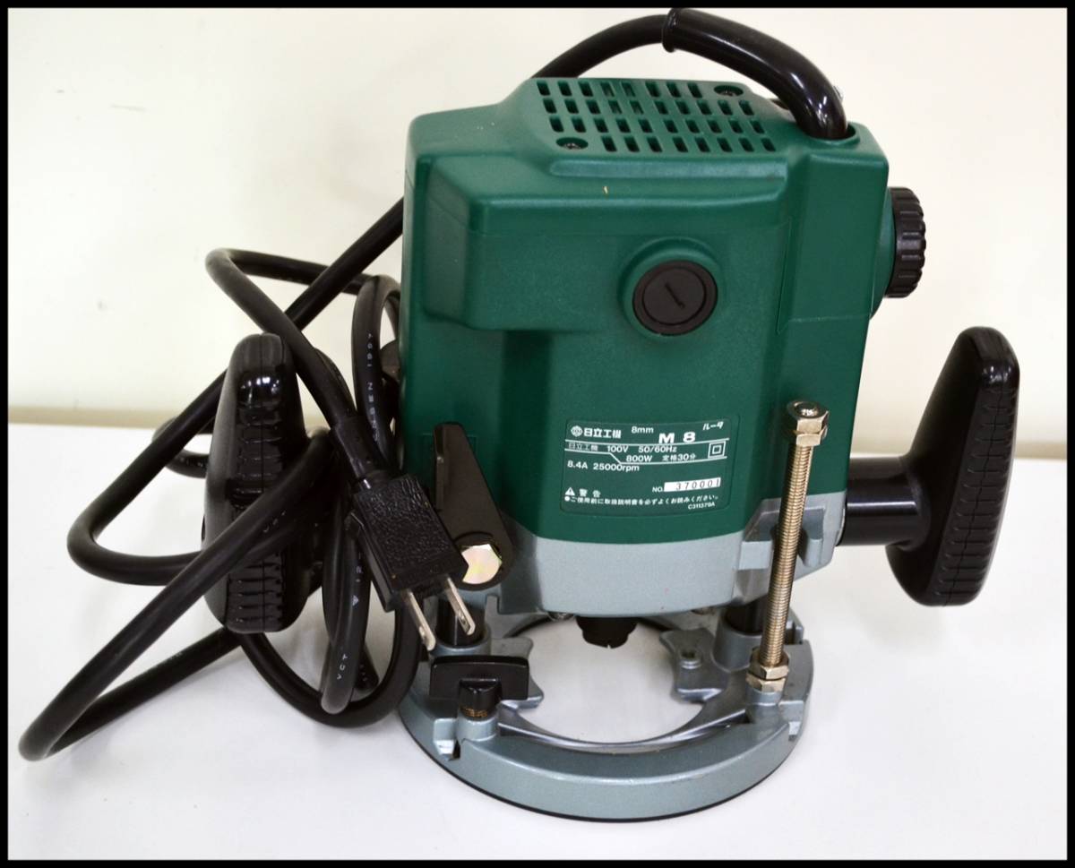 美品 日立工機 8mm 日立ルータ M8 電動工具 ルーター HITACHI(中古)の