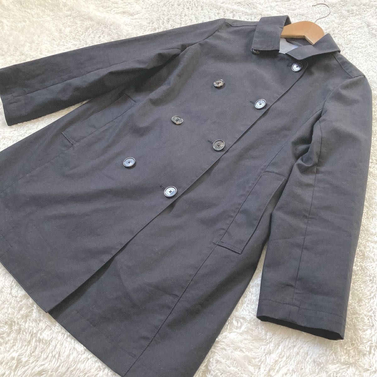 【美品】 マッキントッシュフィロソフィー トレンチコート 黒 38
