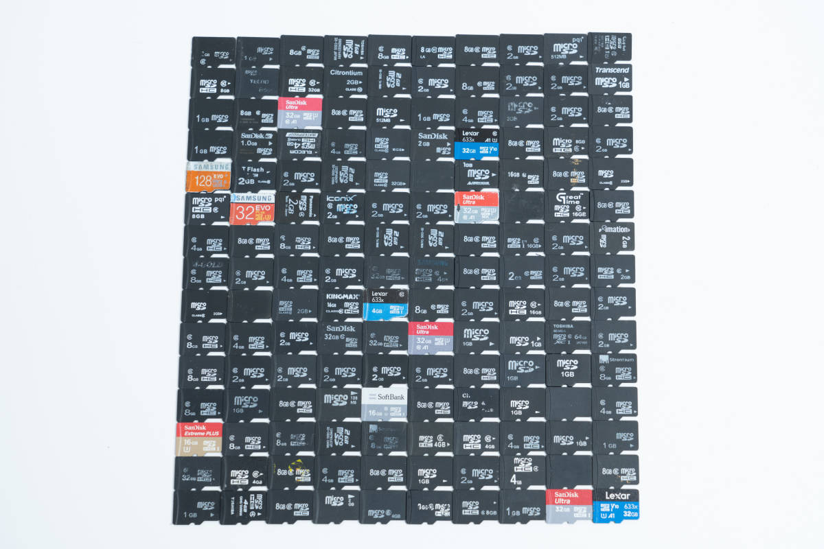 ジャンク microSDカード 150枚 マイクロSDカード 1GB 2GB 4GB 8GB 16GB