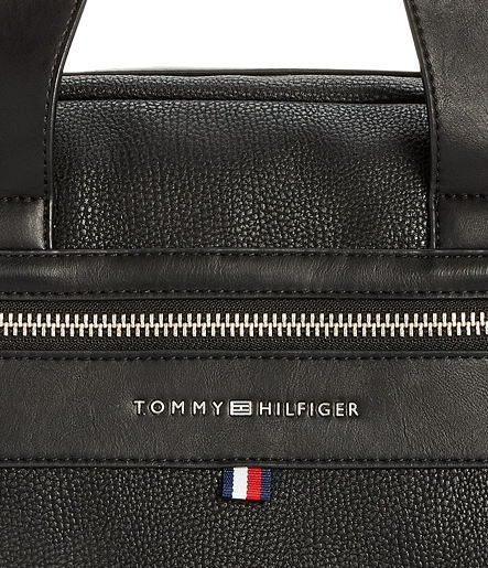 直営　US正規　TOMMY HILFIGER　新作　Men's Pebble Faux-Leather Leo Briefcase　本物をお届けします！_直営店から本物をお届け！！