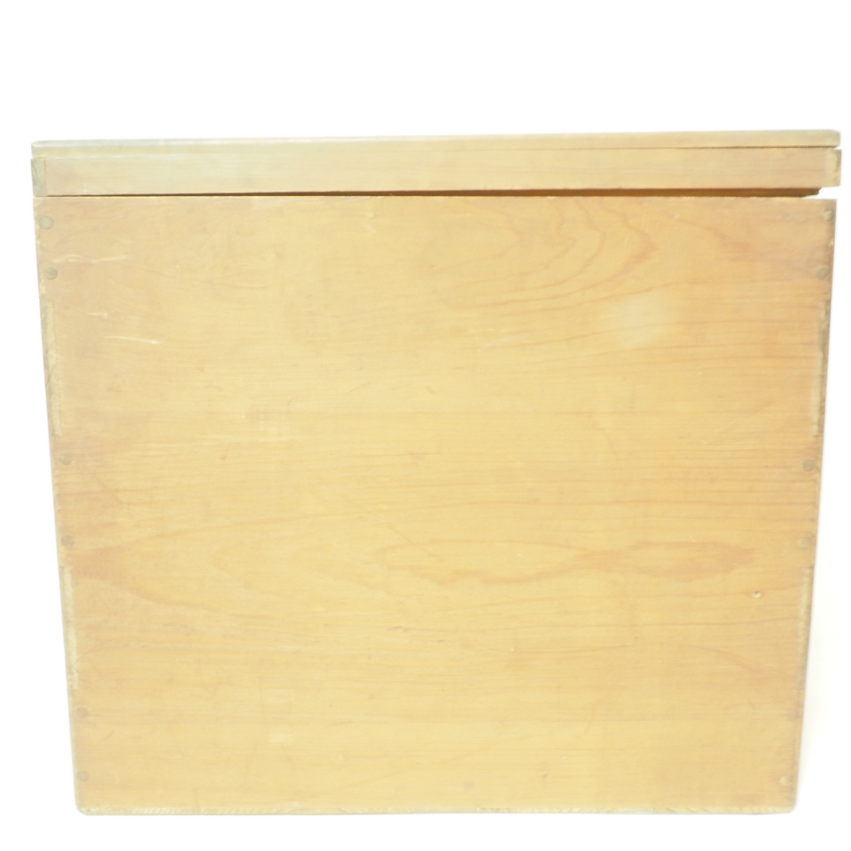 昭和ビンテージ 本木漆芸 食膳五膳揃え 木箱付き 一辺の長さ31cm 高さ11cm 木製の質素でしっかりした作りが味わいの食膳です。 TAK501_画像9