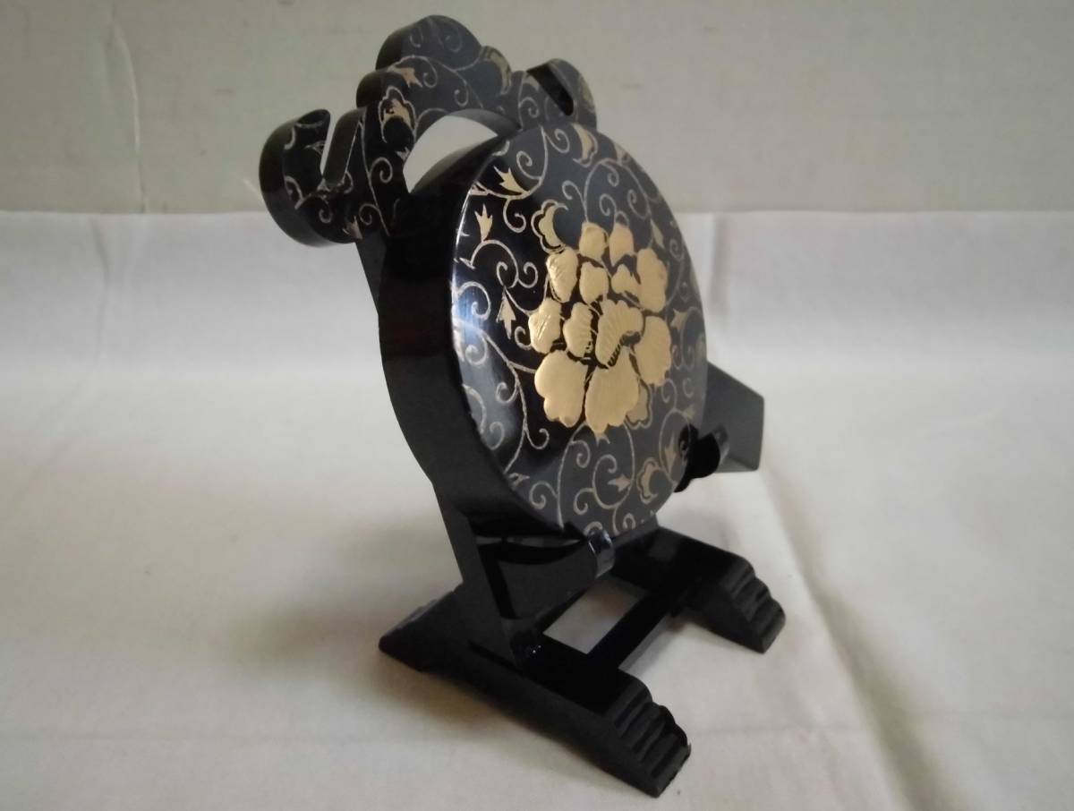 雛道具 古代対鏡 唐草花盛上蒔絵 鏡台 針箱 箱入り ひな祭り 雛道具 古代対鏡 唐草花盛上蒔絵 鏡台 針箱 箱入り ひな祭り