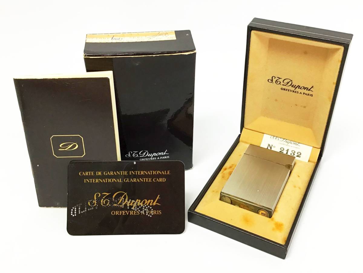 S.T. Dupont デュポン ライン2 ガスライター シルバーxゴールド コンビ