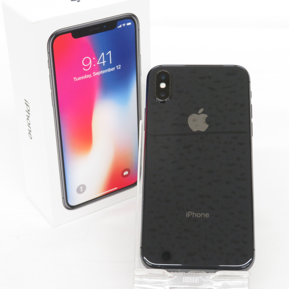 ックオフ㊥ iPhone - iPhone X スペースグレー 256GB 本体のみの ックオフ