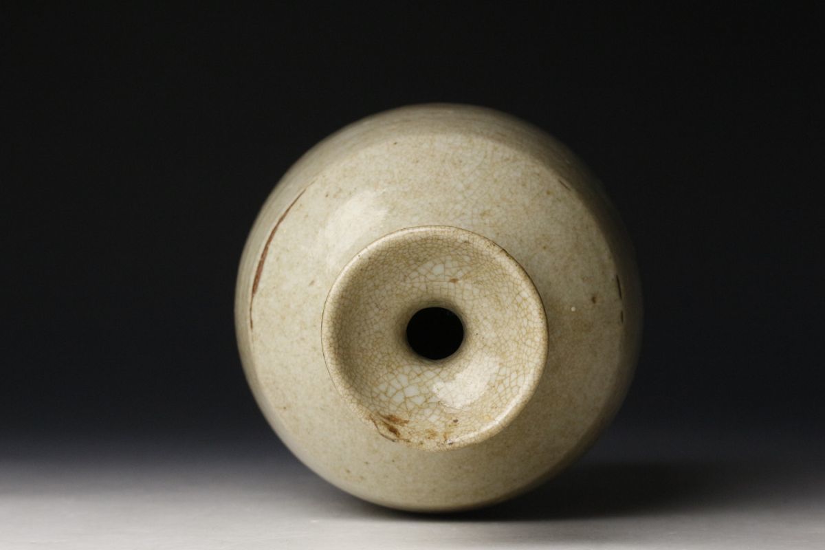 LIG 李朝時代 高麗青磁 盤口花瓶 22.5㎝ 花器 徳利 朝鮮美術 時代古玩 