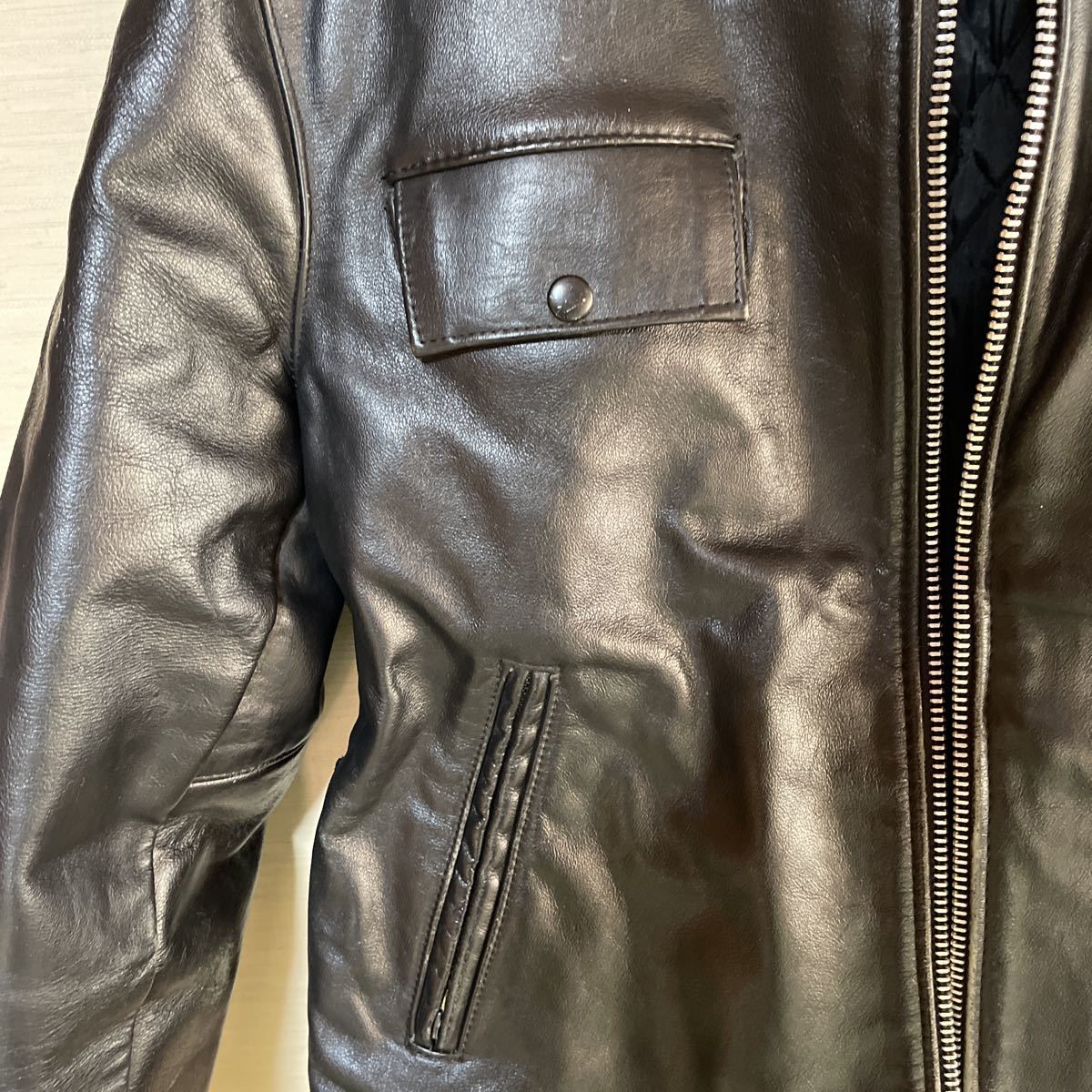 ProTech LEATHER APPAREL シングルライダースジャケット 本革 ブラック ...
