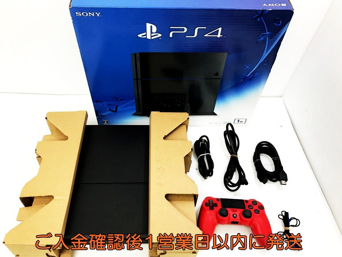 1円 PS4 本体 PlayStation 4 ジェット ブラック 1TB CUH-1200BB01 初期 