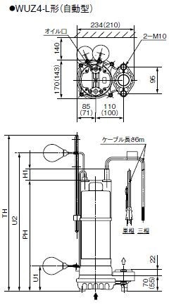 川本ポンプ カワホープ WUZ4-406-0.25SL 単相100V 60Hz 自動型 　送料無料 但、一部地域除 代引/同梱不可_画像8