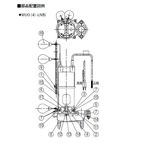 川本ポンプ カワペット WUO-656-3.7LNG 三相200V 60Hz 自動交互型 　送料無料 但、一部地域除 代引/同梱不可_画像6