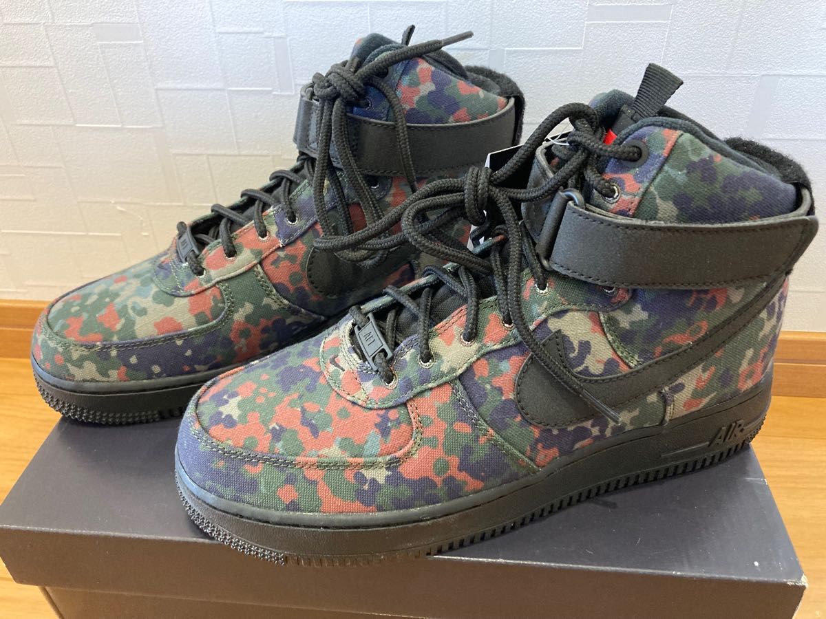 【美品】Nike Airforce1 \"ドイツ カモ\" 国内販売開始】 ナイキ エア フォース 1 ハイ '07 エレベイト WE