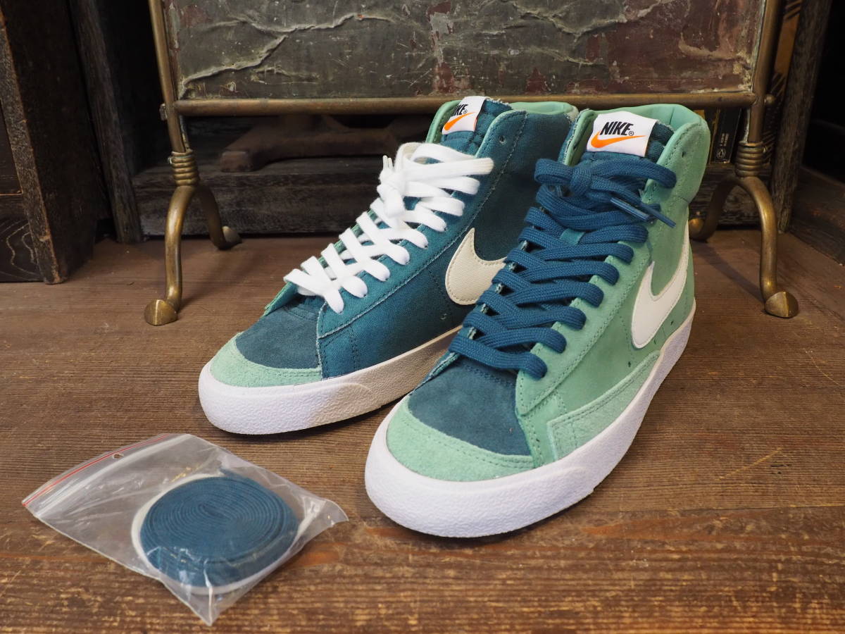 [nike blazer mid 26.5.] изменение шнур неиспользуемый товар спортивные туфли б/у одежда Nike воздушный Jordan Nike dunk бег jo серебристый g Blazer air jordan