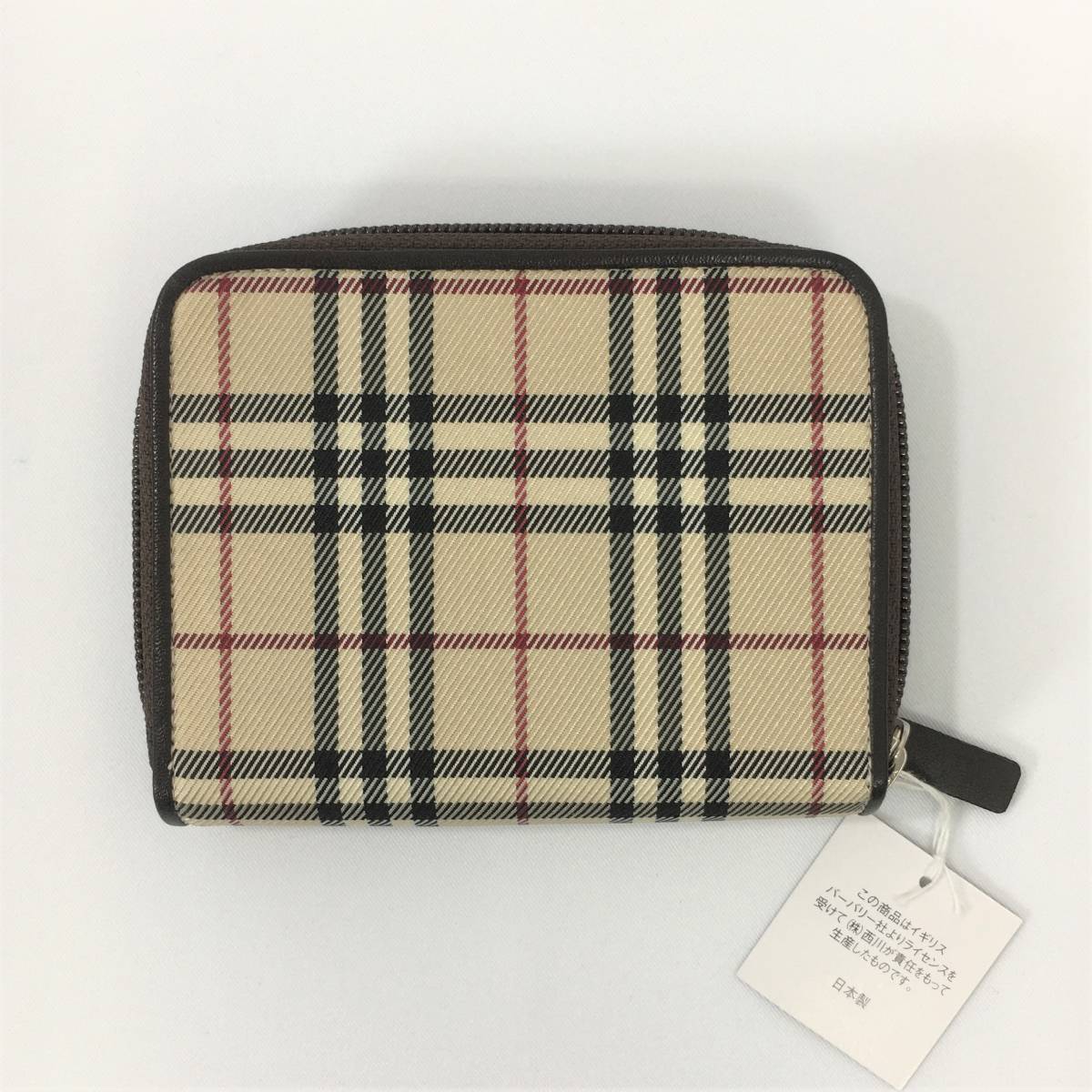 新品 バーバリー BURBERRY 二つ折り 財布 ブラウン 箱保存袋-